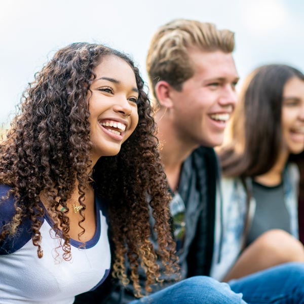 teenagers laughing