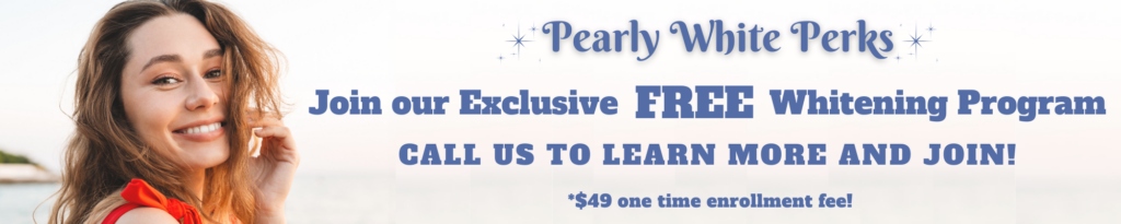 Pearly White Perks banner by Antioch Advanced Dentistry in Antioch, IL